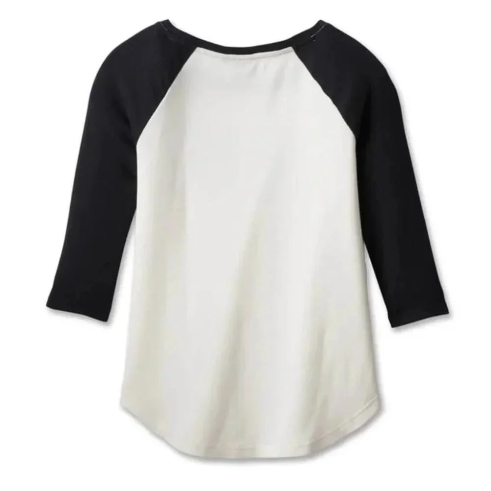 Harley-Davidson Womens 120th Anniversary Raglan Baseball Tee With 3/4 Sleeves L - Picture 2 of 15